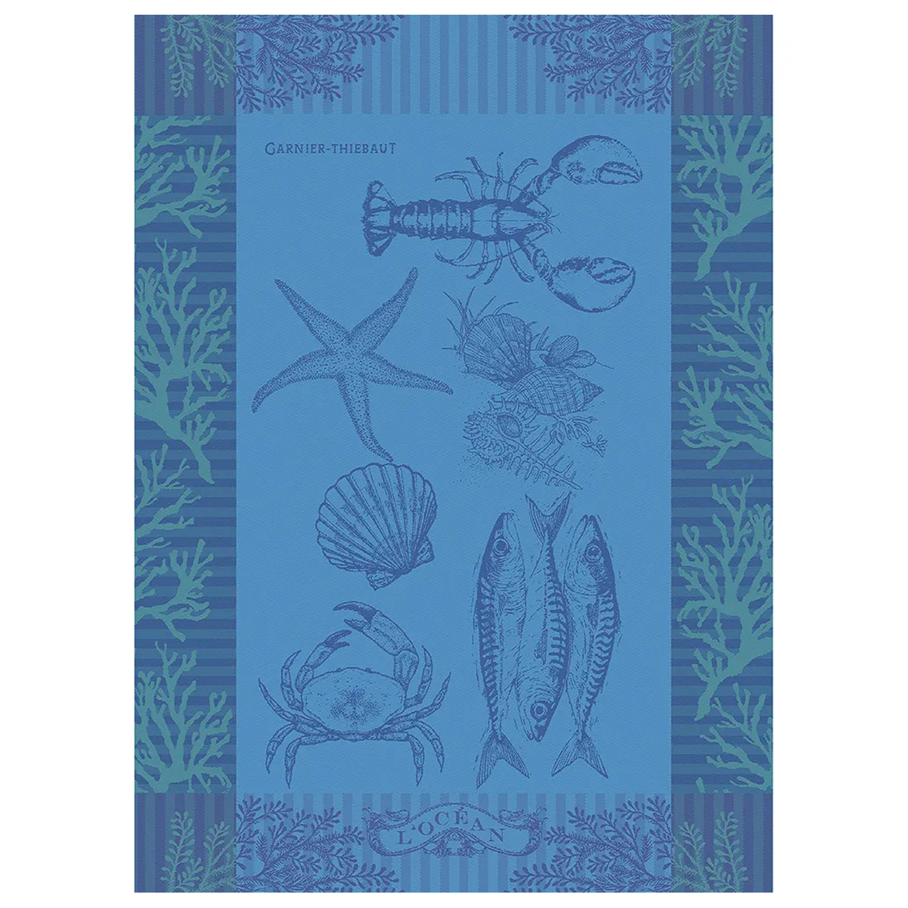 L'Ocean Bleu Garnier Thiebaut French Tea Towel