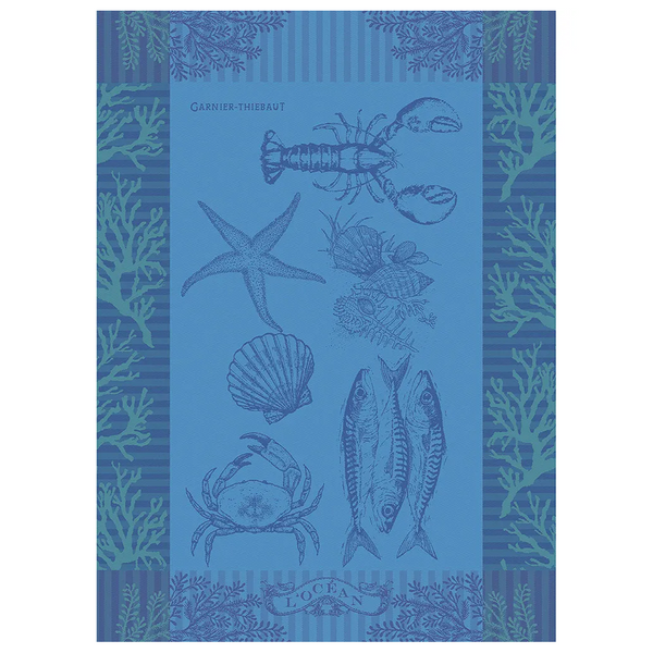 L'Ocean Bleu Garnier Thiebaut French Tea Towel