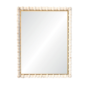 White Washed Wooden Mirror