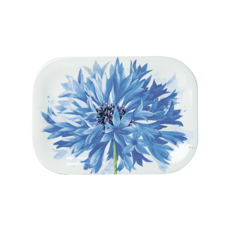 Melamine Blue Flower Tray