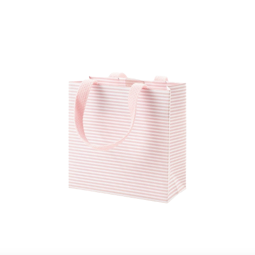 Blush Mini Stripe Gift Bag small
