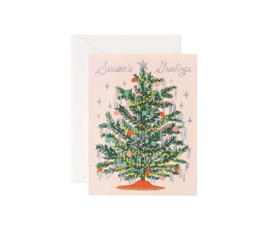 Season's Greetings Tinsel Tree Card