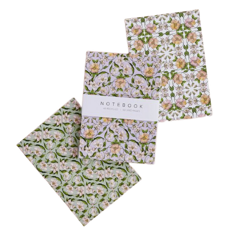 Flora Nouveau - Pack of 3 Notebooks