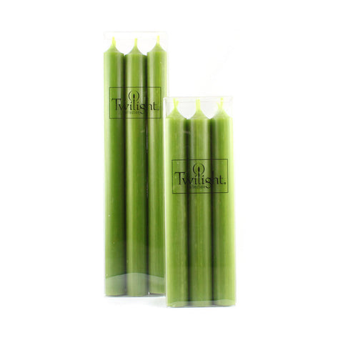 Candles Set of 6 Olive Green