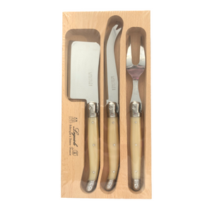 Laguiole Cheese Set With Fork - Champagne