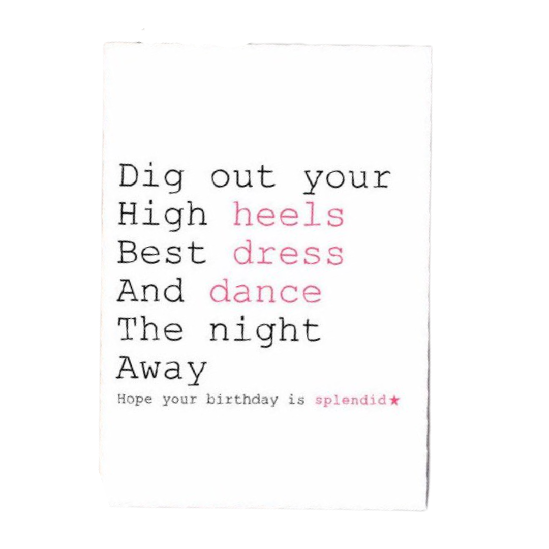 Dig Out Your High Heels Card