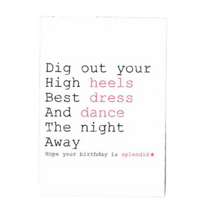 Dig Out Your High Heels Card