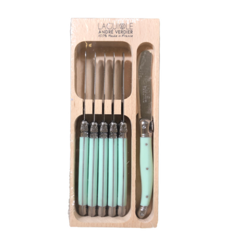 Laguiole French Pate Knives - Light Green