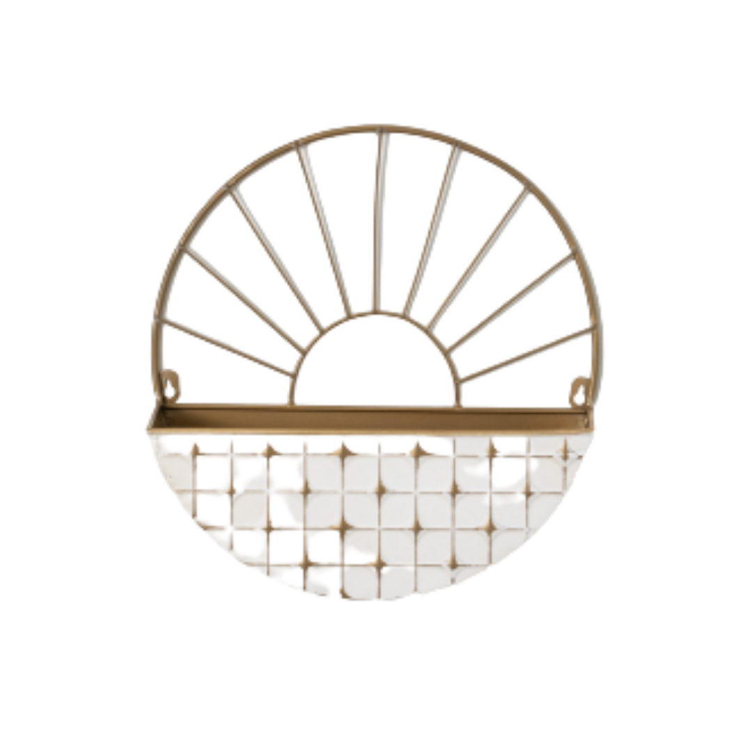 Gold & White Wall Pocket