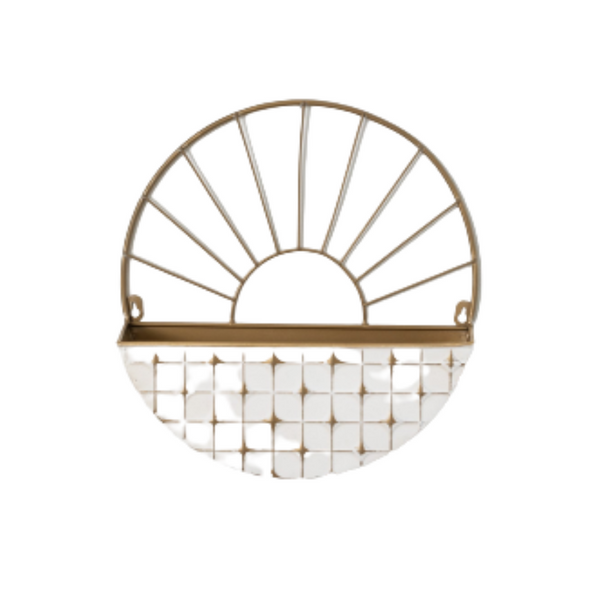 Gold & White Wall Pocket
