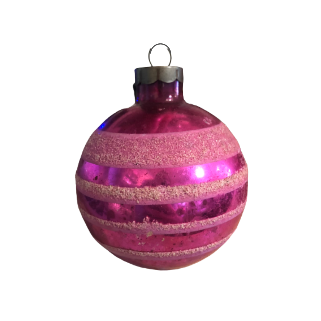 Pink Stripe Vintage Ornament