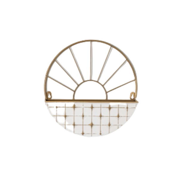 Gold & White Wall Pocket