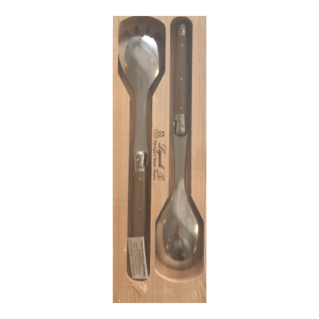 Laguiole Salad Servers - Sand