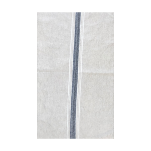 Casa Beige/White & Navy Stripes Linen Tea/Hand Towel