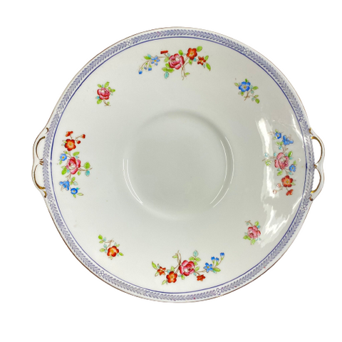 Vintage Blue Floral Plate