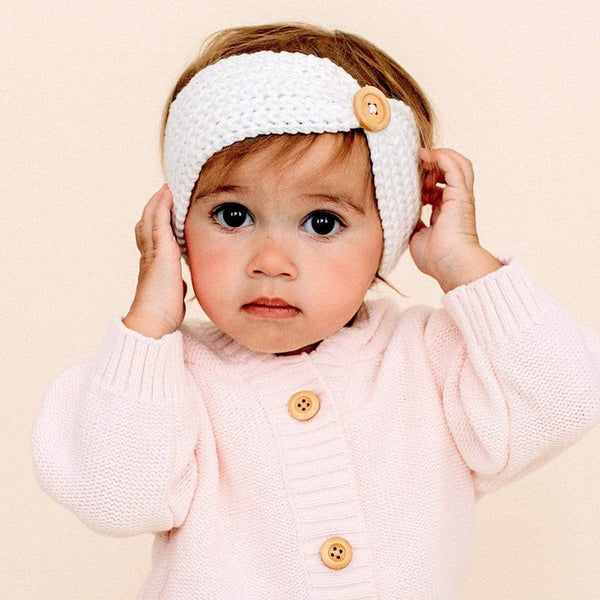 Baby Knit Headband in Grey