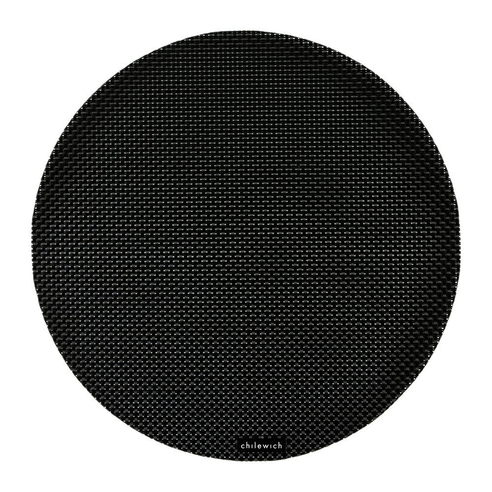 Chilewich Round Basketweave Placemat - Black