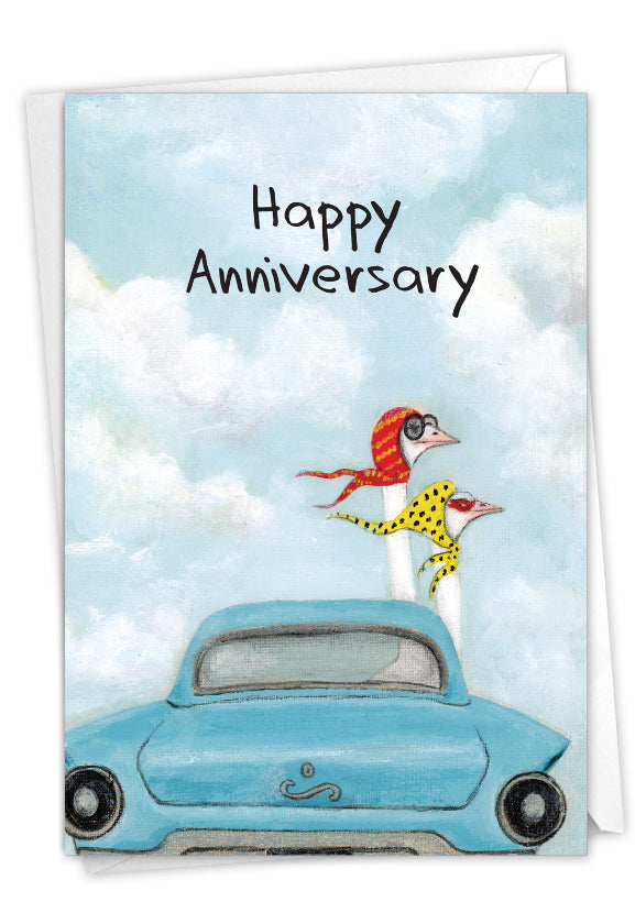Two Birds Of A Feather Anniversary Card