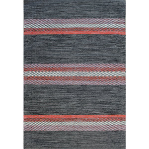 Rivera Black/Red Dhurrie Rug