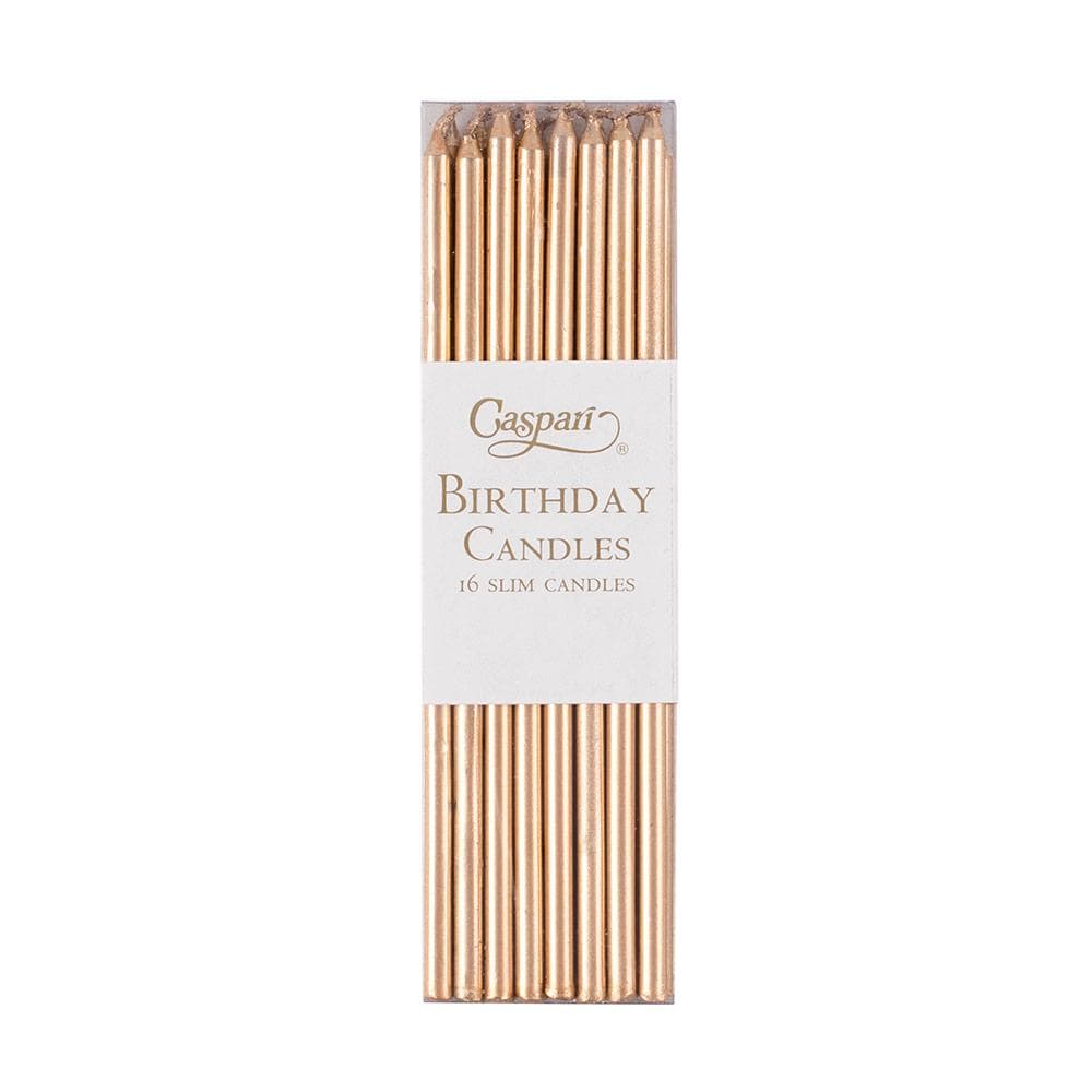 Slim Birthday Candles in Gold