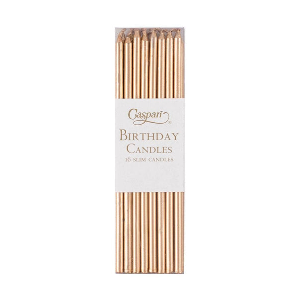 Slim Birthday Candles in Gold