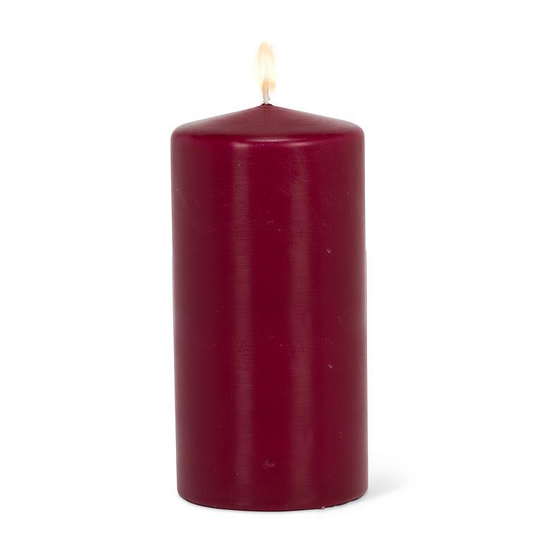 Classic Dark Red Pillar Candles Jacaranda Tree & Co