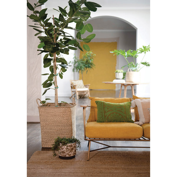 Green Velvet Lumbar Pillow