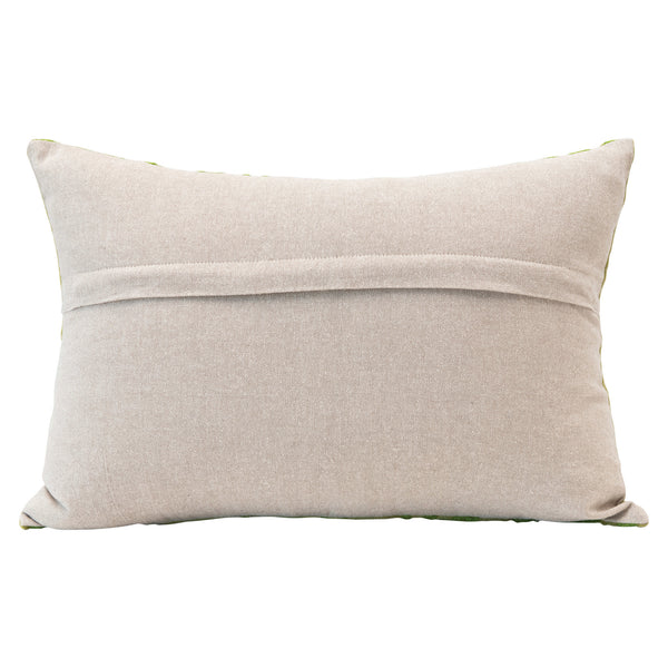 Green Velvet Lumbar Pillow