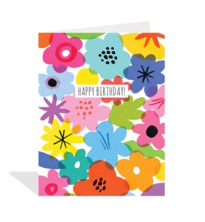 Floral Happy Birthday Card
