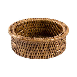 Dark Rattan Wine Bottle Holder