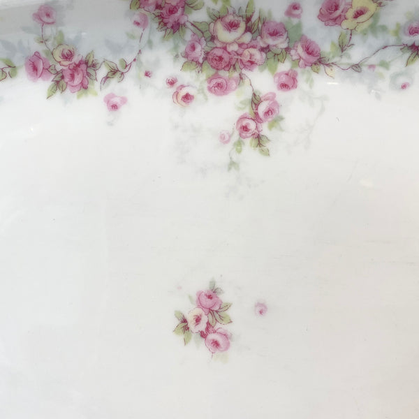 Vintage White & Floral Platter