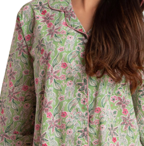Green Floral Nightshirt