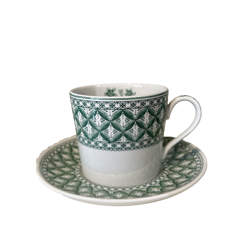 Vintage Spode Geranium Green Cup & Saucer