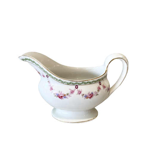Vintage Floral Gravy Boat