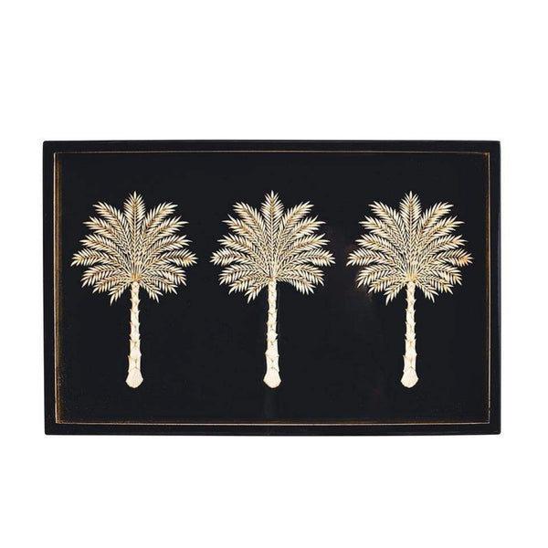 Grand Palms Black Lacquer Bar Tray