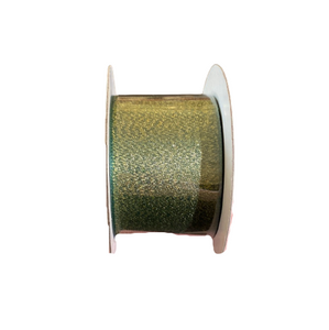 Gold & Green Glimmer Ribbon
