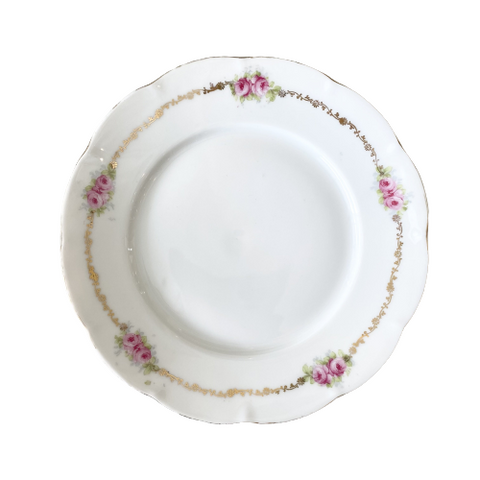 Vintage Victoria Austria Gold & Floral Plate