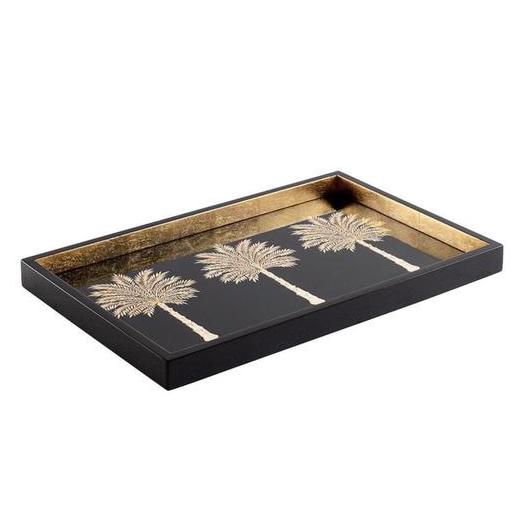 Grand Palms Black Lacquer Bar Tray