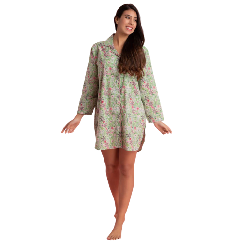 Green Floral Nightshirt