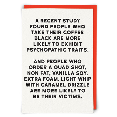 A Recent Study Found ... Card