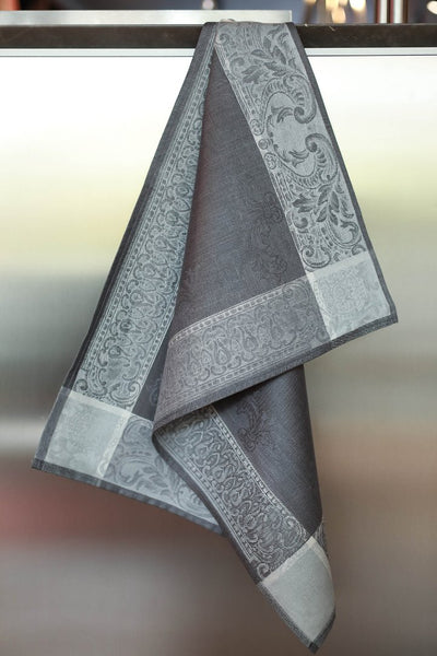 Majesty Tea Towel Pewter/Ivory