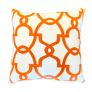 Orange Geometric Pillow