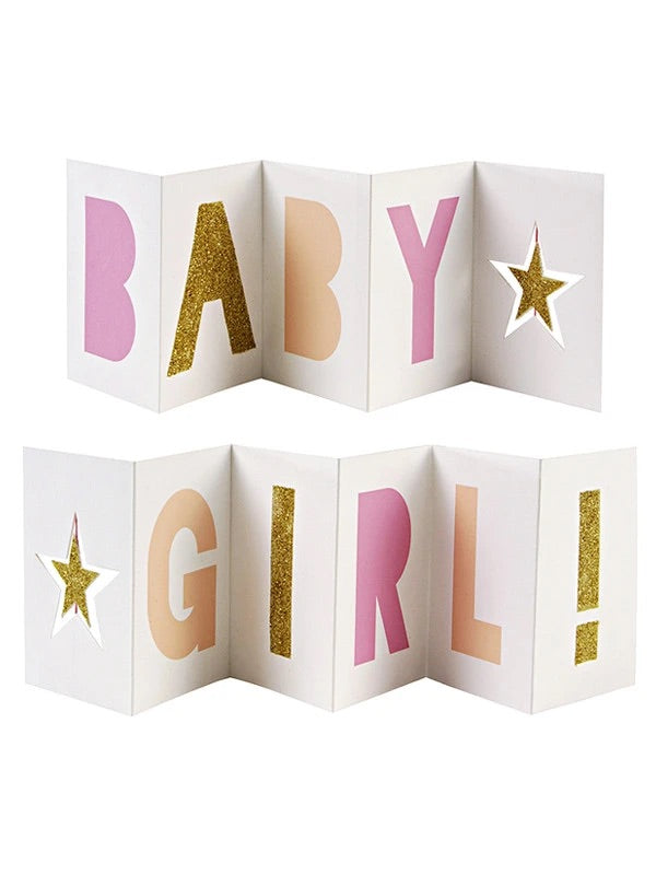Baby Girl Meri Meri Card