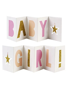Baby Girl Meri Meri Card