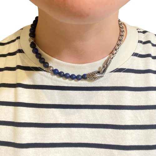 Lapis With Snakehead Clasp