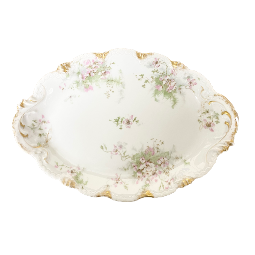 Vintage Limoges Oval Floral Platter