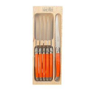 Laguiole French Steak Knives - Orange