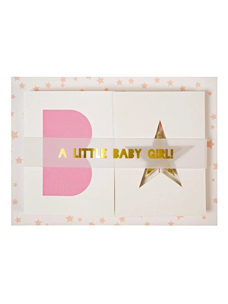 Baby Girl Meri Meri Card