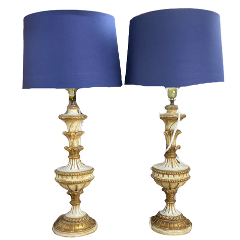 Vintage Florentine Italian Lamps Pair
