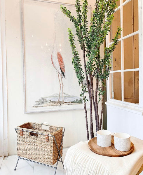 Hand-Woven Seagrass & Rattan Magazine Stand
